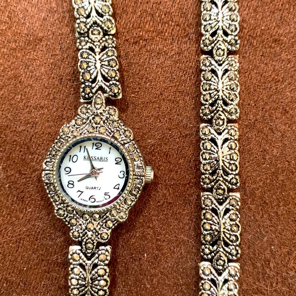 Kessaris Jewelry Kessaris Marcasite Watch Bracelet Set Poshmark